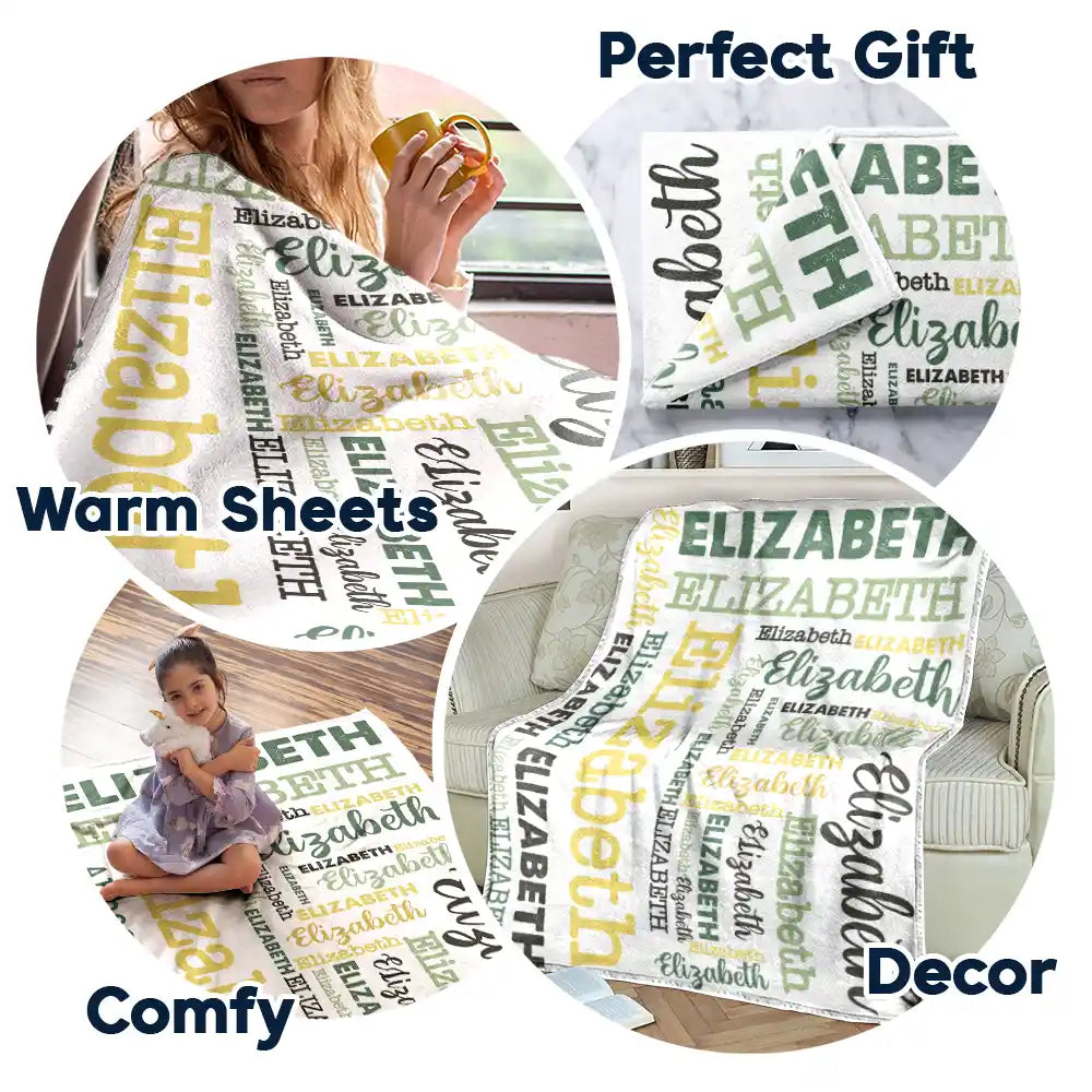 Prénoms de bébé et enfant : couverture polaire personnalisée, couverture sherpa 