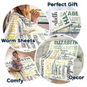 Prénoms de bébé et enfant : couverture polaire personnalisée, couverture sherpa 