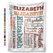 Kid Baby Names - Personalized Fleece Blanket, Sherpa Blanket