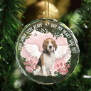 Custom Photo Memorial Dog Cat Favorite Hello & Hardest Goodbye - Personalized Circle Glass Ornament