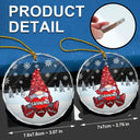 Christmas Grandma's Little Sweethearts - Personalized Circle Glass Ornament