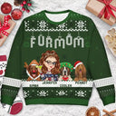 Christmas Dog Mom Mum - Personalized Unisex Ugly Sweater