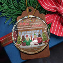 Gift For Bestie, Gift For Women, Gift For Sisters - Christmas Besties Sisters Keeping Each Other Sane - Personalized Circle Glass Ornament