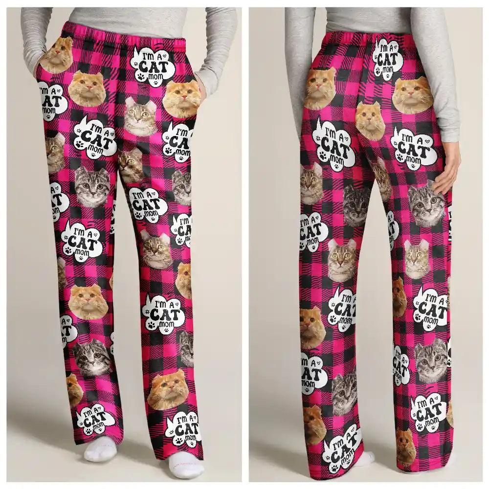 Cat Lovers - Custom Photo I'm A Cat Person - Personalized Pajama Pants