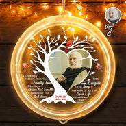 Memorial - Custom Photo Memorial A Limb Has Fallen From Our Family Tree - Personalized LED Pendant Light