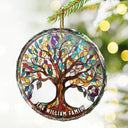 Family - Family Tree Of Life - Personalized Circle Glass Ornament