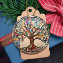 Family - Family Tree Of Life - Personalized Circle Glass Ornament