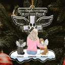 Memorial, Pet Lovers - Memorial Dogs Cats Some Angels Have Wings Mine Have Paws - Personalized Cutout Acrylic Ornament