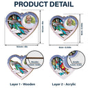 Memorial - Custom Photo God Has You In His Arms - Personalized Suncatcher Ornament