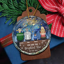 Family - Family Memorial You Are The Brightest Star In The Sky - Personalized Circle Glass Ornament