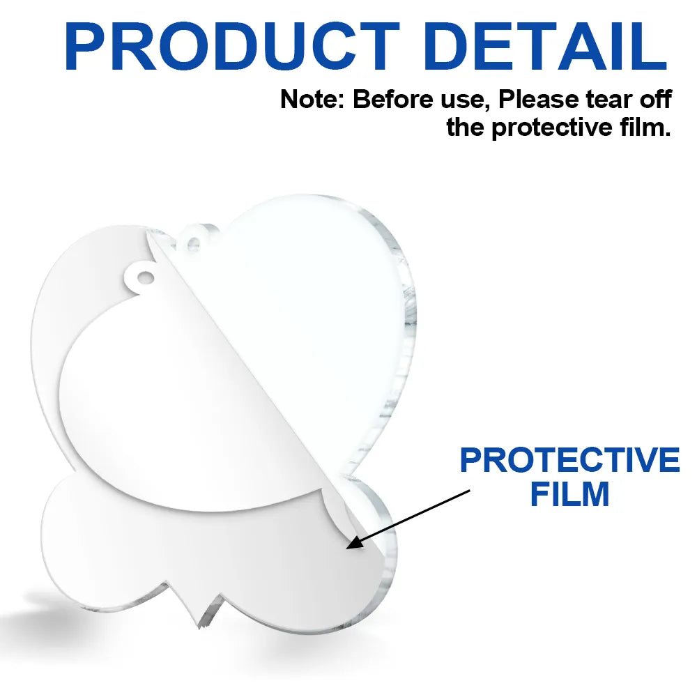 Ornement commémoratif « Je continuerai à te rendre fier » - Ornement acrylique personnalisé en forme de cœur 