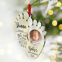 New baby, New Mom, New Dad - Custom Photo Baby's First Christmas - Personalized Custom Shaped Mirror Ornament