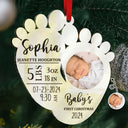 New baby, New Mom, New Dad - Custom Photo Baby's First Christmas - Personalized Custom Shaped Mirror Ornament