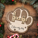 Crossword Scrabble Dog Cat Pet Names - Personalized 2-Layered Wooden Ornament