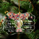 Memorial - Custom Photo Memorial A Limb Has Fallen From Our Family Tree - Personalized Medallion Glass Ornament