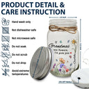 Gift For Grandma, Gift For Mother, Gift For Women - If Nanas Were Flowers I'd Pick You Birth Month Flower - Personalized Mason Jar Light