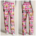 Pet Lovers, Dog Lovers - Custom Photo Dog Face I Woof You - Personalized Pajama Pants