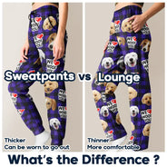 Pet Lovers, Dog Lovers - Custom Photo Dog Face I Woof You - Personalized Pajama Pants