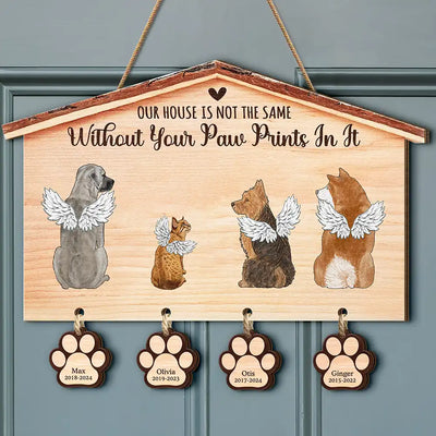 Custom Shaped Wood Sign With Wooden Tags
