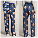 Gift For Couples, Gift For Husband, Gift For Wife, Gift For Boyfriend, Gift For Girlfriend - Custom Photo I Love My Wife Husband Girlfriend Boyfriend Plaid Pattern - Personalized Pajama Pants
