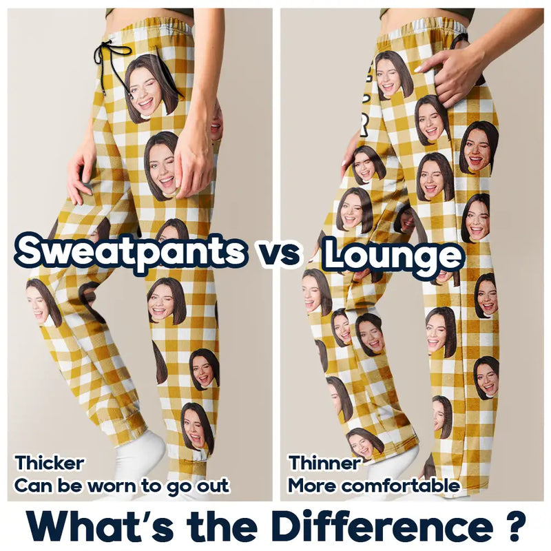 Gift For Couples, Gift For Husband, Gift For Wife, Gift For Boyfriend, Gift For Girlfriend - Custom Photo I Love My Wife Husband Girlfriend Boyfriend Plaid Pattern - Personalized Pajama Pants
