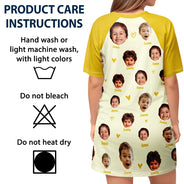 Gift For Grandma, Gift For Mother, Grandma - Grandkids, Mom - Children, Gift For Women - Custom Photo Grandma Mom Title - Personalized Women's Sleep Tee