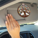 Family,Happy - Family Unbreakable Bond Tree Of Life - Personalized Custom Shaped Car Visor Clip