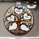Family,Happy - Family Unbreakable Bond Tree Of Life - Personalized Custom Shaped Car Visor Clip