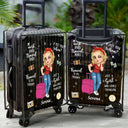 Travel, Gift For Women, Gift For Yourself - Turban Just A Girl Who Loves Traveling - Personalized Clear Luggage Cover