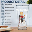 Dog Lovers, Dog Dad, Gift For Yourself, Gift For Men - The Dog Father - Personalized Beer Glass