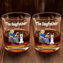 Dog Lovers, Dog Dad, Gift For Men, Gift For Yourself - The Dog Father - Personalized Whiskey Glass