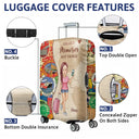 Travel,Gift For Yourself,Gift For Women,Gift For Men,Happy - And So The Adventure Begins - Personalized Luggage Cover