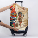 Travel,Gift For Yourself,Gift For Women,Gift For Men,Happy - And So The Adventure Begins - Personalized Luggage Cover