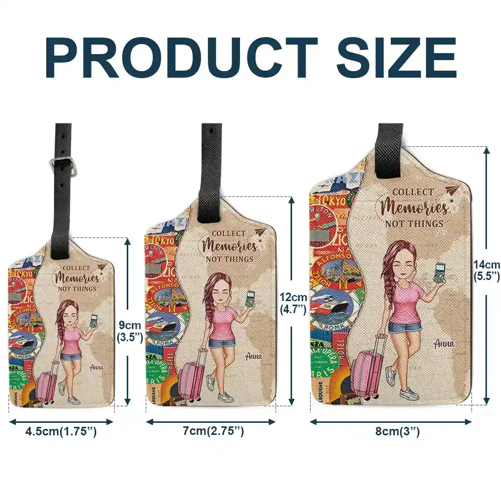 Gift For Yourself,Travel,Gift For Women,Happy - And So The Adventure Begins Travel Lover - Personalised Luggage Tag