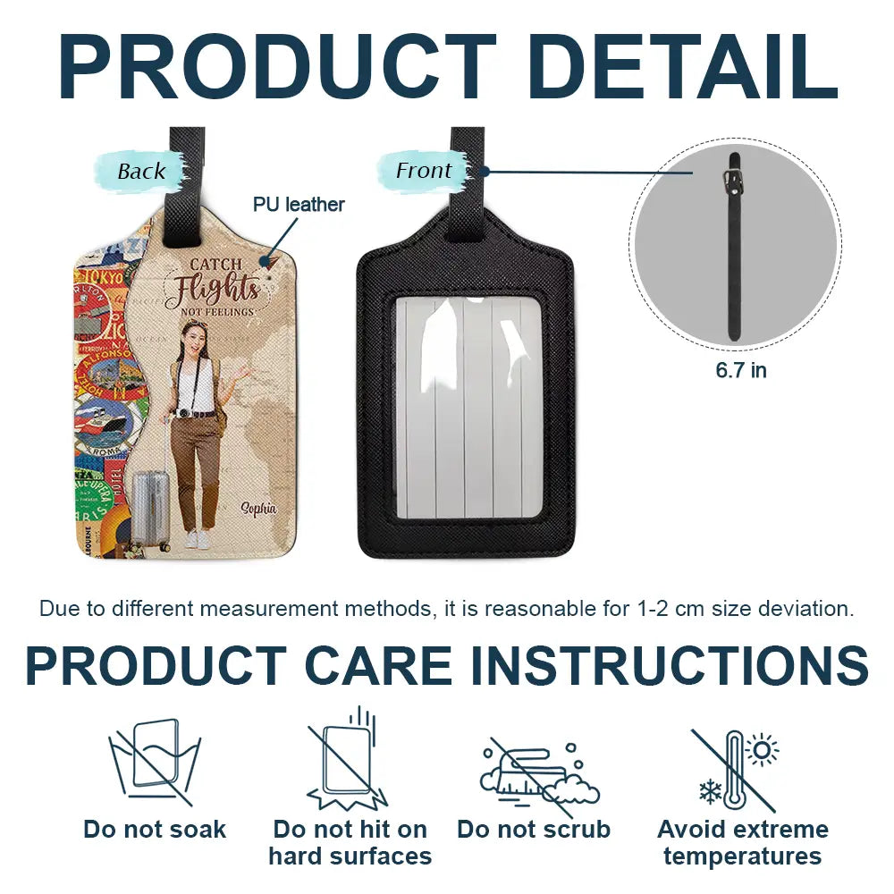 Travel, Gift For Yourself, Gift For Women, Gift For Men - Custom Photo Travel Lover And So The Adventure Begins - Personalized Luggage Tag