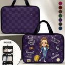 Travel,Gift For Yourself,Gift For Women,Gift For Men,Happy - Travel Is My Therapy - Personalized Toiletry Bag