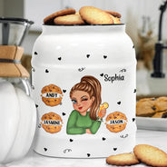 Kisses And Cookies - Personalized Cookie Jar