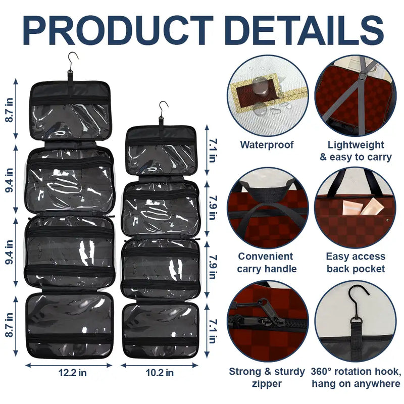 Travel, Gift For Yourself, Gift For Women - Monogram Name - Personalized Toiletry Bag