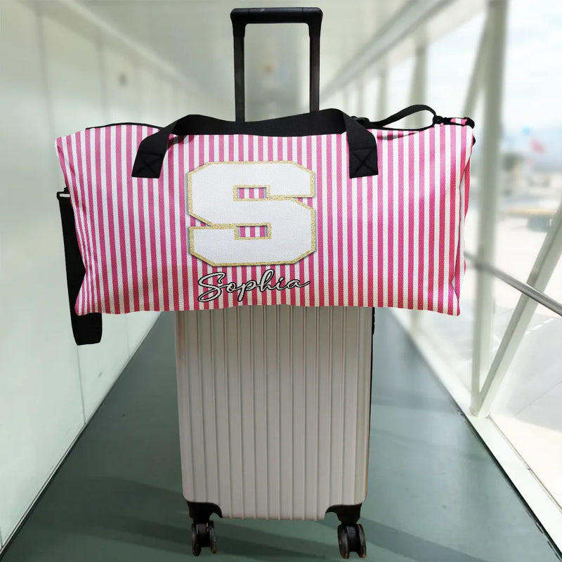 Travel, Gift For Yourself, Gift For Women - Name Monogram - Personalized Duffle Bag
