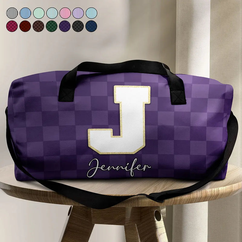 Travel, Gift For Yourself, Gift For Women - Name Monogram - Personalized Duffle Bag

