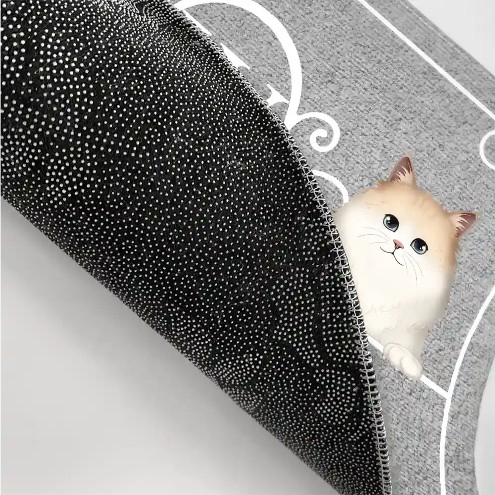 Pet Lovers, Dog Lovers, Cat Lovers - Monogram Family Name Dog Cat Pet - Personalized Doormat
