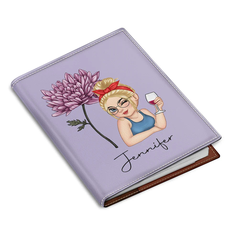 Travel,Gift For Yourself,Gift For Women,Happy - Birth Month Flower Travel Lover - Personalized Passport Cover, Passport Holder