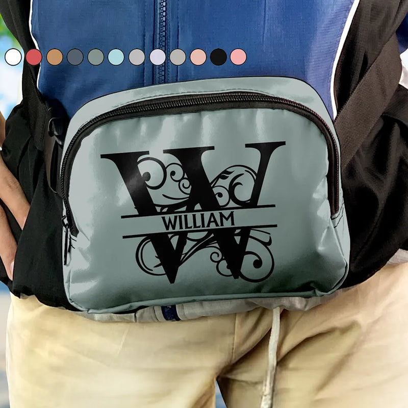 Travel,Gift For Yourself,Gift For Women,Gift For Men - Monogram Name - Personalized Crossbody Belt Bag