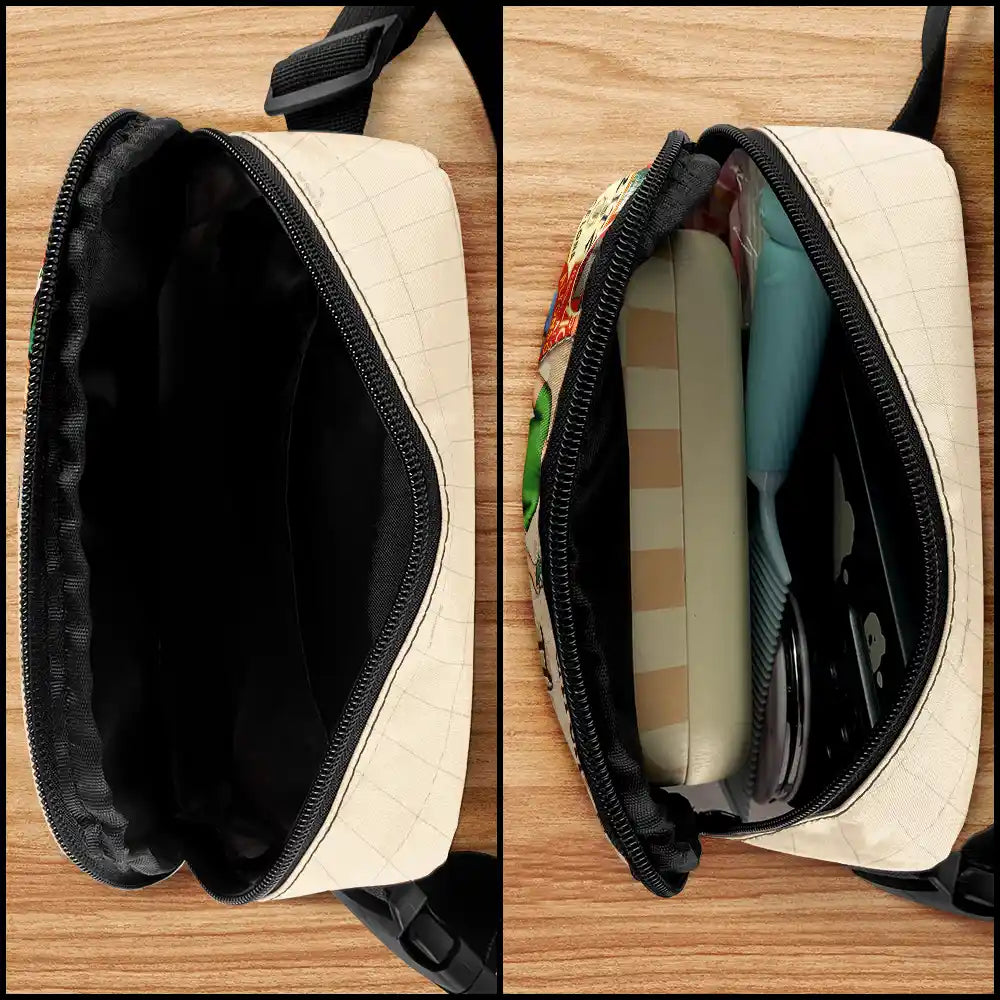 Travel, Gift For Yourself, Gift For Women, Gift For Men - And So The Adventure Begins - Personalized Crossbody Belt Bag