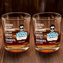 Gift For Father - Legend Husband Daddy - Personalized Whiskey Glass