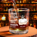 Gift For Father - Legend Husband Daddy - Personalized Whiskey Glass
