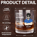 Gift For Father - Legend Husband Daddy - Personalized Whiskey Glass
