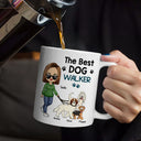 Dog Lovers,Dog Mom,Dog Dad,Gift For Yourself - The Best Dog Walker - Personalized Mug
