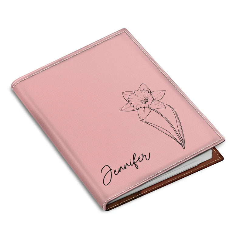 Travel,Gift For Women,Gift For Yourself,Gift For Bestie,Gift For Girlfriend,Gift For Wife,Gift For Mother,Gift For Sisters,Happy - Birth Month Flower - Personalized Passport Cover, Passport Holder