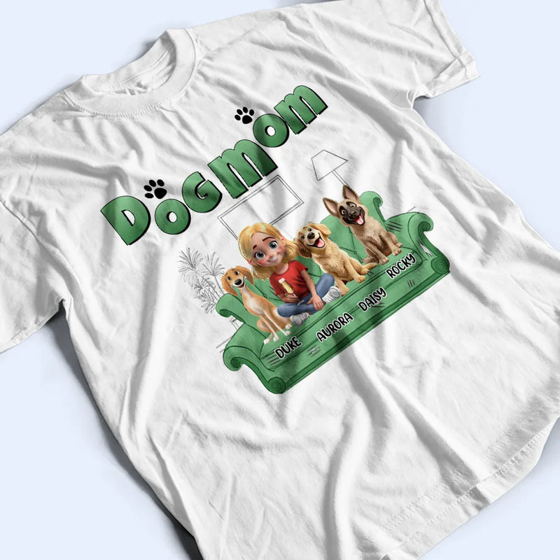Dog Lovers,Dog Mom,Dog Dad,Gift For Yourself,Happy - Treat Dealer 3D Effect Dogs - Personalized T Shirt